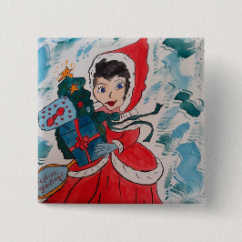 サンタのヘルパー・クリスマス 缶バッジ