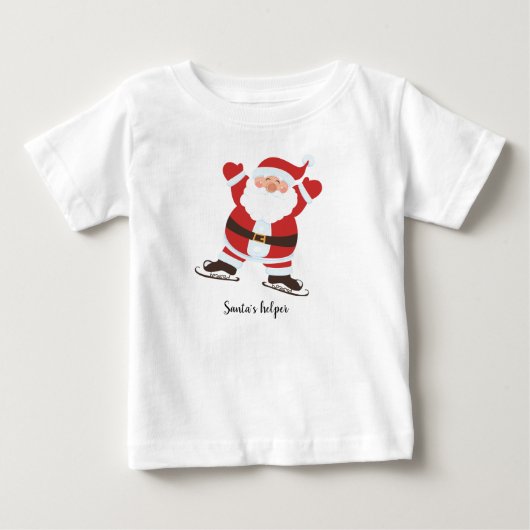 サンタのヘルパー ベビーTシャツ (正面)