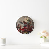 サンタのヘルパー ラウンド壁時計 (ホーム)
