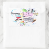 サンタのヘルパー 長方形シール (バッグ)