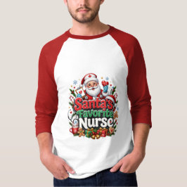 サンタのベストナースクリスマスデザイン Tシャツ