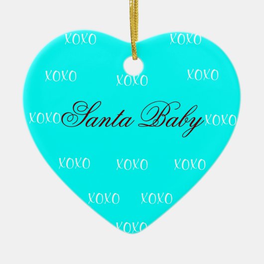 サンタのベビーのオーナメント セラミックオーナメント (正面)