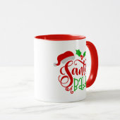 サンタのベビーのクリスマスの単語の芸術のマグ マグカップ (正面右)