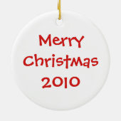 サンタのベビーのシマリス セラミックオーナメント (裏面)