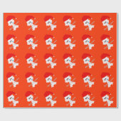 サンタのベビーの包装紙のテンプレート ラッピングペーパー (フラット)