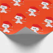 サンタのベビーの包装紙のテンプレート ラッピングペーパー (角)