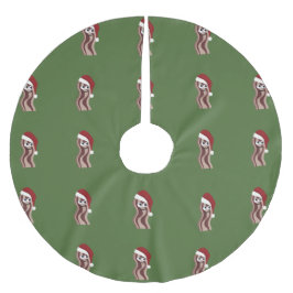 サンタのベーコン ブラッシュドポリエステルツリースカート