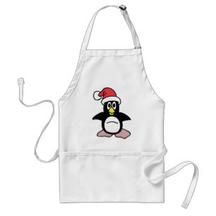 サンタのペンギンのマスコット スタンダードエプロン