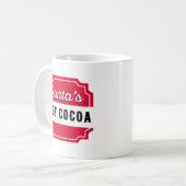 サンタのホットココア。 コーヒーマグカップ (正面左)