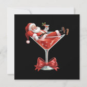 サンタのホットメス・クリスマスマルティーニ 面白いサンタ シーズンカード (正面)