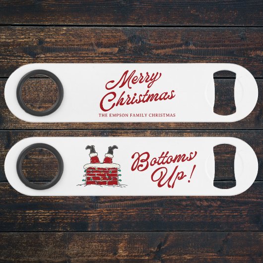 サンタのボトムスアップ 面白いクリスマス パーティーグッズ スピード栓抜き