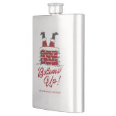 サンタのボトムスアップ 面白いクリスマス パーティー フラスク (左)