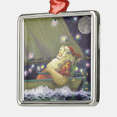 サンタのボートのオーナメント メタルオーナメント (左)