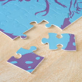 サンタのポップアートのメリークリスマス ジグソーパズル (側面)