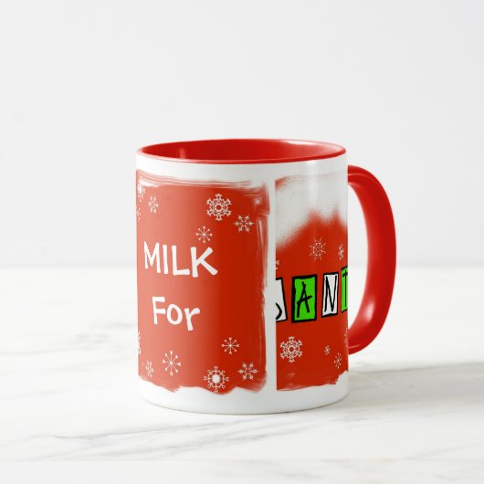 サンタのマグのためのミルク-それをカスタマイズ! マグカップ (正面右)