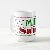 サンタのマグのためのミルク コーヒーマグカップ (正面左)