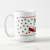 サンタのマグのためのミルク コーヒーマグカップ (左)