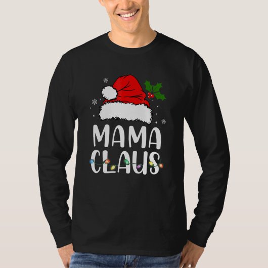 サンタのママ クリスマスパジャマ 家族おそろい Xmas 1 Tシャツ (正面)
