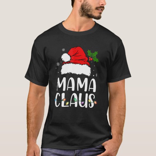サンタのママ クリスマスパジャマ 家族おそろい Xmas 1 Tシャツ (正面)