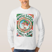 サンタのマヤの男性長い袖のワイシャツ Tシャツ (正面)