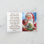 サンタのメッセージメリー:クリスマス印刷あいさつ ノートカード (内部)