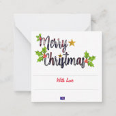 サンタのメモカード ノートカード (裏面)