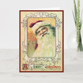 サンタのメリークリスマスのヴィンテージ シーズンカード