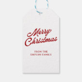 サンタのユーモアたっぷりのホリデー ラッピング アクセント ギフトタグ (裏面)