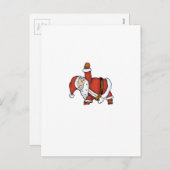 サンタのヨガ-ヨガサンタのクリスマスのデザイン シーズンポストカード (正面/裏面)