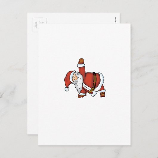 サンタのヨガ-ヨガサンタのクリスマスのデザイン シーズンポストカード (正面/裏面)