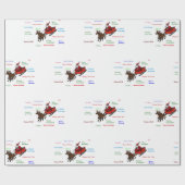 サンタのラッピングペーパーでのご挨拶 ラッピングペーパー (フラット)