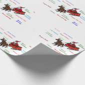 サンタのラッピングペーパーでのご挨拶 ラッピングペーパー (角)