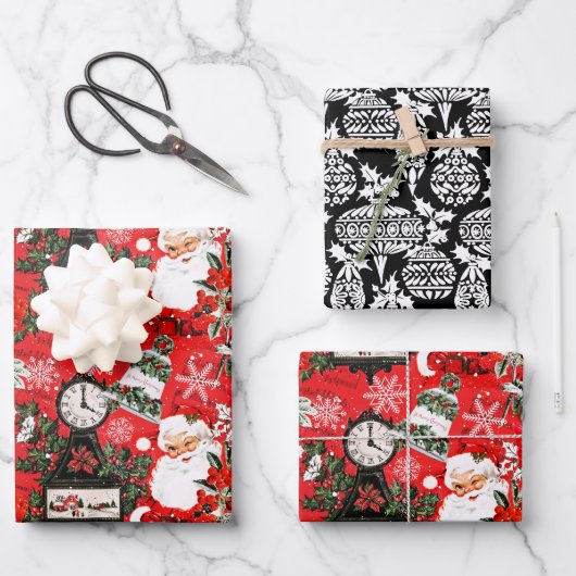 サンタのラッピングペーパーシート　時代が変わる ラッピングペーパーシート (正面)
