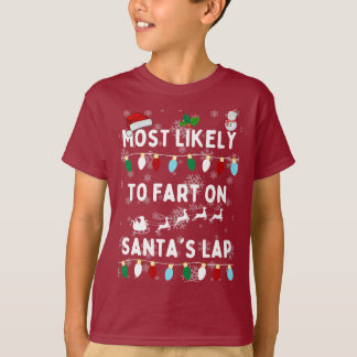 サンタのラップファミリークリスマで最もファートする可能性が高い Tシャツ