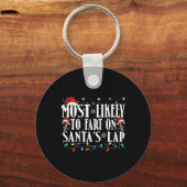 サンタのラップファミリーマッチングで最もファートする可能性が高い キーホルダー (正面)