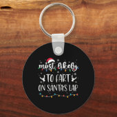 サンタのラップファミリーマッチングで最もファートする可能性が高い キーホルダー (正面)