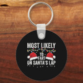 サンタのラップファミリーマッチングで最もファートする可能性が高い キーホルダー (正面)