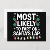 サンタのラップファミリーマッチングで最もファートする可能性が高い シーズンポストカード (正面/裏面)
