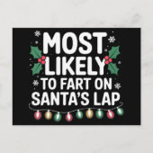 サンタのラップファミリーマッチングで最もファートする可能性が高い シーズンポストカード (正面)