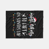 サンタのラップファミリーマッチングで最もファートする可能性が高い フリースブランケット (正面(横))