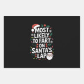 サンタのラップファミリーマッチングで最もファートする可能性が高い ラッピングペーパーシート (正面)