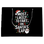 サンタのラップファミリーマッチングで最もファートする可能性が高い ラージペーパーバッグ (正面)