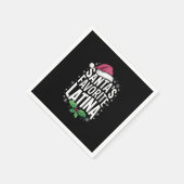 サンタのラテンアメリカ系女性お気に入りのクリスマス醜いクリスマス スタンダードカクテルナプキン (角)