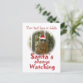 サンタのリスは常に見ています シーズンポストカード (スタンド正面)