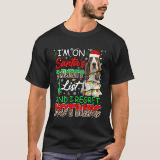サンタのリストいけなに載っていて何も後悔していない Tシャツ