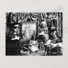 サンタのリストを作る – ヴィンテージ立体視 シーズンポストカード