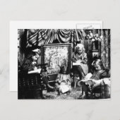 サンタのリストを作る – ヴィンテージ立体視 シーズンポストカード (正面/裏面)