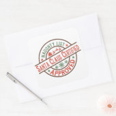 サンタのリスト承認されたワードアートクリスマス スクエアシール (封筒)