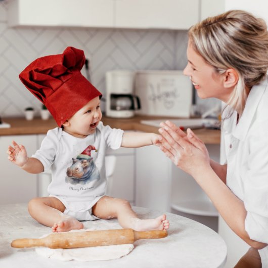サンタのリトルヒポポ、カスタム ベビーボディスーツ