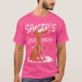 サンタのリトルヘルパー レトロ Tシャツ (正面)